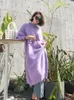 Urban Sexy Dresses Winter Women Dress Fall Sweater Women Dress Long Sleeve Sticked Dresses Maxi Vintage Oversize Dresses Sticking Thick Warm Purple 231017