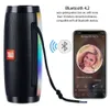 Portabla högtalare TG157 Bluetooth -högtalare trådlöst vattentätt med färgledande lysande boombox utomhus 3D Stereo Bass TF FM Radio 231017