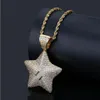 الرجال 3D Super Star Bling Bling Pendant Micro Pave Iced Out Cubic Zirconia Pendant Necklace Hip Hop Jewelry with Gift Box317M