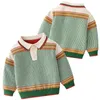 Pullover Girls Pullover Autumn Toddler Boys Knitted Sweater Baby Boys Fashion Outwear Children Clothes Kids Girls Knitwear Jacket 231017