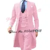 Abiti da uomo Blazer Arrivel Blu royal Disegni di cappotti lunghi Abiti da uomo Set Abbigliamento uomo Smoking dello sposo Prom Blazer Personalizzato 3 pezzi TopVestPants 231017