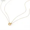 Pendant Necklaces eManco 316L Stainless Steel two-color pendant Necklaces For Women Chokers Trend Fashion Festival Party Gift JewelryL231017