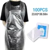 Aprons 50 100 pcs Disposable Plastic Eco Flat Pack Protection Body Polythene Clear 231017