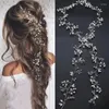 Hårklipp bröllopsblomma kronprinsessor huvudstycke strass huvudband slöja kristall tiara för flickor