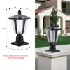 Garden lighting 1-Light Black Aluminum Battery Operated solar Outdoor Waterproof Post Light with Integrated LED