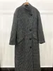 Cappotto scozzese doppio petto a quadretti Mille uccelli autunno e inverno Cappotto giacca di media lunghezza in lana temperamento