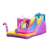 Casa de salto inflável com castelo deslizante, teatro interno e externo para crianças pequenas, castelo de salto, parede de escalada, trampolim, salto saltitante, brinquedos de festa no quintal, presentes