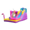 Maison de rebond gonflable avec château toboggan, maison de jeu intérieure et extérieure pour petits enfants, château de saut, mur d'escalade, trampoline, jouets de fête gonflables dans le jardin, cadeaux