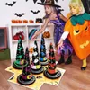 Brinquedos de Halloween 5 Pcs Jogo de Halloween Inflável Chapéu de Bruxa Anel Toss Abóbora Fantasma Morcego Argola Brinquedos Crianças Presente Decoração de Halloween ao ar livre 231016