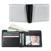 Plånböcker Po Frame Men's Purse Fashion All-Match PU Soft Leather Portable Money Clip Multifunktion Multi-kort liten färsk plånbok
