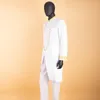 Costumes pour hommes Costume africain pour hommes avec col montant longue broderie 2 pièces Slim Fit formel mariage smoking marié 2024 (vestes pantalons)