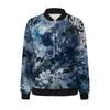 Kvinnors jackor Kvinnor Elegant dragkedja Bomber Floral Print Coat Stand Collar Y2K Estetic Loose Office Retro Outwear