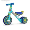 Cyklar Ride-ons Mini Balance Bike For Kids Tricycle Multifunctional Bicycle 2-5 Årlig baby Övning Ridning Dubbelvagn Q231017