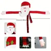 3pcs Snowflake Plaid Fabric Stretch Doll, Hotel Mall Christmas Decoration, Layout Ornaments ,Christmas Outdoor Decor