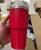 Tazza DHL co-branded Bicchiere da 20 once in paglia di acciaio inossidabile Tazza americana montata su veicolo Tazza da tavolo di grande capacità per ufficio 1017