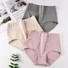 Bragas para mujer 3 piezas ropa interior de gama alta caderas que moldean el tamaño del cuerpo más algodón cintura alta calzoncillos para mujer Shorts252N