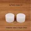 100pcs / lot en gros en plastique 5g blanc mini pot de crème femmes contenant cosmétique 1 / 6oz bouteille à fond concave rechargeablehaute quantité Agguj Vnnt