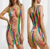 Sexy Set Lingerie Mesh Clothes Lace Colorful Fishnet Sock Beach Hollow Bodysuit Porn Underwear Ladies Body stockings Dress 231017