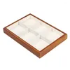 Jewelry Pouches Solid Wood Viewing Tray Earring Rack Household Storage Bracelet Stall Display
