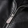 Plein Bear Winter Autumn Men Coat Jacket Slim Faux Leather Motorcycle Pu Faur Jackets Long-Longweve Outerwear Coats 841613