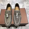 Loro-stil brittiska skor klär avslappnad kvinnor loafers sammet läder låg topp sommarpromenad herr lägenheter lp chaussure schuhe storlek 35-46