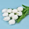 Dekorativa blommor Tulpan Flower Artificial Bouquet Pe Foam Fake for Wedding Ceremony Decor Home Garden