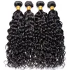 Parrucche sintetiche fasci di onde d'acqua indiane con bundle di capelli umani bagnati e ondulati ondulati 12a Remy Weave 3 bundle con 13x4 frontale 231016