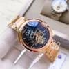 Luxury fashion trend mechanical watch designer men bias blue light balloon belt multi-functional automatic watch waterproof leather watch stainless steel strap