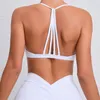 Yoga Outfit Minimal Sports Bra Backless Removable Women Athletic Bralettes Padded Criss Cross Under Wear Strappy Gym Crop Top Tank Sexy