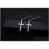 Charm nya örhängen 20Pair/Lot Sier Plated Cross Charms Ear Stud för kvinnor smycken smyckörörhängen DHXFP