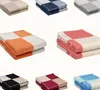 Bokstav kashmir filt virkning mjuk ull sjal bärbar varm rutig soffa rese fleece stickade kastkapappläder färger