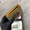 Cartera de gama alta Bolsa de diseñador gucs Cuero real para hombres y mujeres Bolsa para tarjetas con clip para dinero Ccis Monedero con letras impresas de lujo Moda