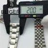 Bracelets de montre BLIGER 20mm largeur bracelet de montre en acier inoxydable 904L boucle pliante coulissante maillon central poli/Bracelet jubilé d'huître brossé 231016