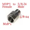 Rostfritt ståltrådadapter M18X1 Kvinna till 5/8-24 Manlig bränslefilter M18 SS Soent Trap för NAPA 4003 WIX 24003 M18X1R Drop Deliver