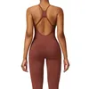 Active Sets Women Long Length Compression Open Back Quick Dry Dance Jumpsuit Gym Workout Kit Outdoor Bike Yoga Set