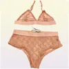 Modeontwerper Jeugdmeisje Badmode Mini Braziliaans Badpak Letter Diamond Lace Bikini Set Thongs Strand Sexy Badpak Wom7013471