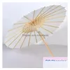 Guarda-chuvas Top Diâmetro Nupcial Casamento Parasol Branco Papel Beleza Itens Chinês Mini Artesanato Guarda-chuva 60cm 60pcs Drop Deliver Homefavor Dhhmd