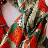 Designer Seide elastische Frauen Stirnbänder Mode Mädchen Erdbeere Haarbänder Schal Headwrap Haarschmuck Geschenke Dropship252K