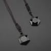 Ожерелья с подвесками, обсидиановый дух, маятник, энергетический камень, ожерелье с шестиконечной звездой для мужчин и женщин, цепочка на свитер Jewelr215u