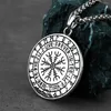 Pendant Necklaces Nordic Viking Tree Of Life Stainless Steel Necklace Men's Odin Rune Compass Fashion Jewelry