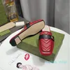 Luxe designer damespantoffels Princetown met roze metalen dubbele gesp aan de achterkant leren muilezels Casual loafers met doos