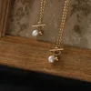 Pendentif Colliers Minimaliste Ot Boucle Perle En Acier Inoxydable Pour Femme Ras Du Cou Chaîne Cadeau En Femmes Accessoires Bijoux De Mode