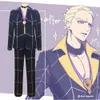 Cosplay anime jojo s aventura bizarra vento dourado vento aureo prosciutto aniki cosplay traje peruca squadra esecuzioni hitman equipe terno