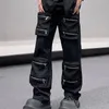 Heren Jeans 2023 Y2K Mode Multi Zakken Witte Baggy Cargo Broek Mannen Streetwear Kleding Rechte Gothic Lange Broek Pantalon Homme