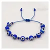 Charmarmband turkiska blå onda ögonpärlor armband för kvinnor pojkvän gåva trendiga boho smycken psera ta med lycka smycken armband dhs3o