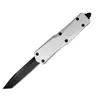 Special Offer A07 Large AUTO Tactical Knife 440C Black Oxide Blade Silver Zn-al Alloy Handle EDC Pocket Knives with Nylon Bag