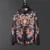 2022designer luxury mens dress casual print shirts for men long sleeve cotton paris slim fit womens shirt#L254V257B