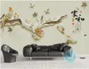 Wallpapers Aangepaste Muurschildering 3d Po Behang Op De Muur Vogels Reliëf Takken Home Decor Woonkamer Voor 3 D In Rolls