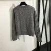 Kvinnors designer Knitade virkade tröjor lyxiga vinter mjuk varm ullblandning jumper toppar v hals tröja toppar kvinnor stickkläder pullover kläder