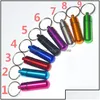 Keychains Lanyards Keychains Fashion Accessories Waterproof Keychain Aluminium Pill Box Case Bottle Cache Holder Container Keyring Me DHX19